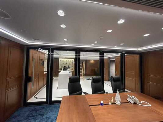 quality  Fireproof Folding Office Room Separator Modern Design Style Space Divider for Offices Meeting Rooms and Collaborative Work Areas factory