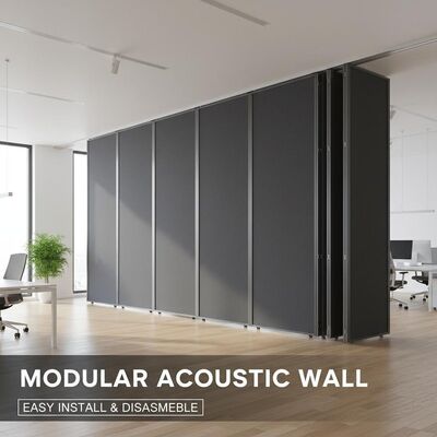 品質  Aluminum Alloy Frame Mobile Folding Wall System Easy To Install And Disassemble Offering Room Separation And Enhanced Acoustic Performance 工場