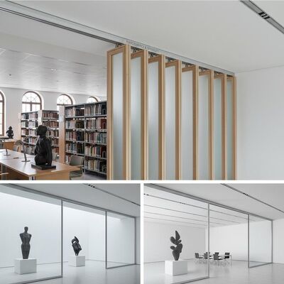 kualitas  Aluminum Track With Roller Foldable Room Separator Offering Performance And Versatile In Libraries Museums And Government Offices pabrik