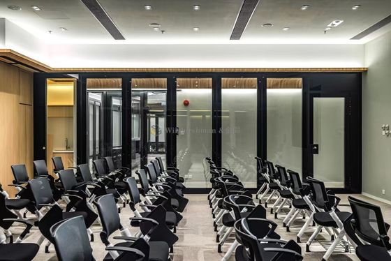 OEM Single Glass Movable Soundproof Partition Walls Fully Transparent  WJ-40G