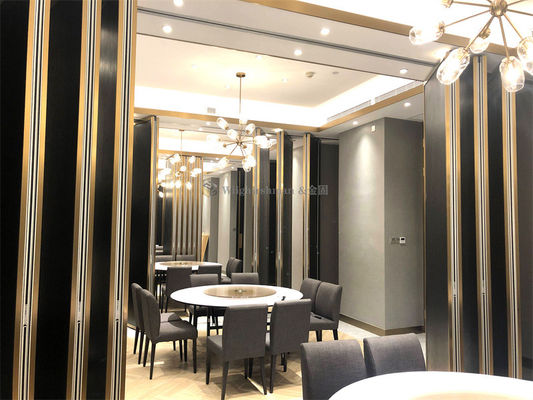 Aluminum Alloy Frame Hotel Partition Wall Customized Color Fireproof