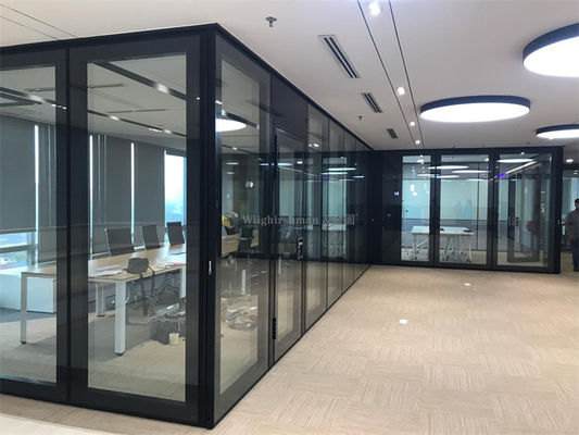 Modern 10mm Movable Glass Partition Walls Easy Installation Modular Glass Office Walls