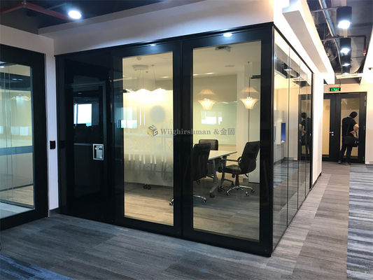 High Durability Clear Movable Glass Partition Walls Sound Insulation