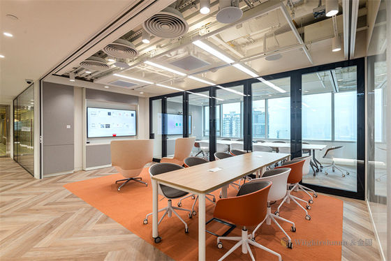 Sound Isolation Office Glass Partition Walls  Office Space Dividers High Strength
