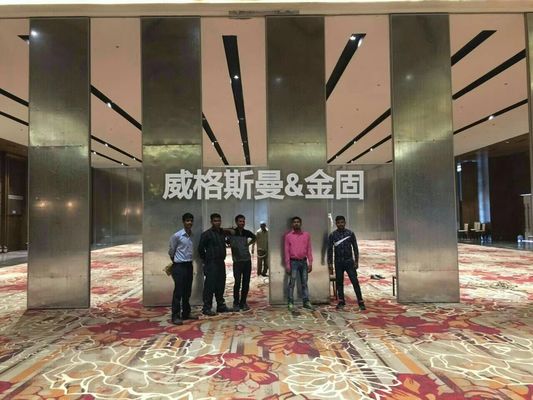 Manual Operation Dividing Partition Wall With Aluminum Frame And Soundproof Fabric Panel