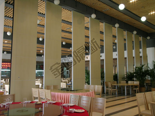 Manual Operation Dividing Partition Wall Operated Manually With Aluminum Frame And Soundproof Fabric Panel