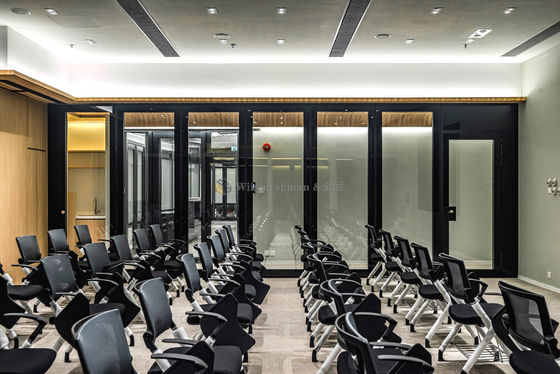 Modern Movable Glass Dividers For Collaborative Office Or Commercial Space