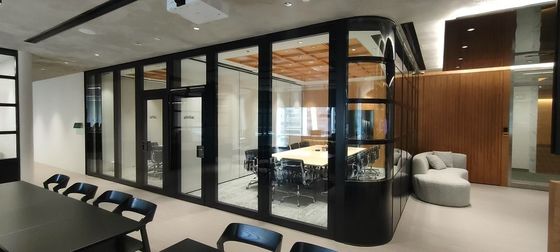 Commercial Spaces Folding Office Room Separator Customization With Anodized Aluminum