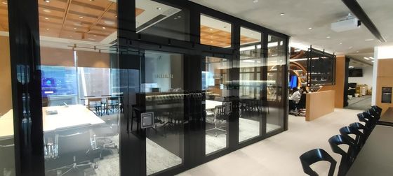 Easy To Install Office Partition Wall With Fireproof Feature Aluminum Alloy Frame Material