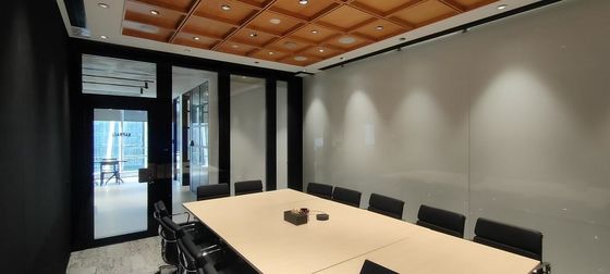 Easy To Install Office Partition Wall With Fireproof Feature Aluminum Alloy Frame Material