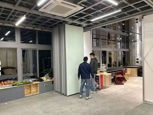 Functional and Aesthetically Pleasing Space with Movable Glass Dividers Aluminum Frame