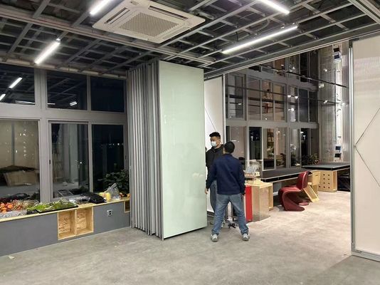 Functional and Aesthetically Pleasing Space with Movable Glass Dividers Aluminum Frame