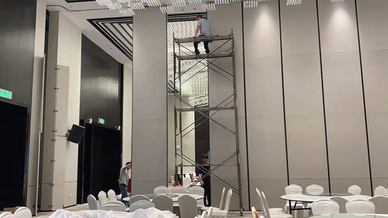 Acoustic Movable Partition Wall with Last Panel Closure Telescopic Sleeve Panel and Aluminum Track