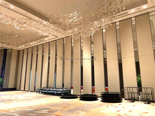 Aluminum Track and Soundproofing Up To 43-50dB Moveable Wall Partition for Needs