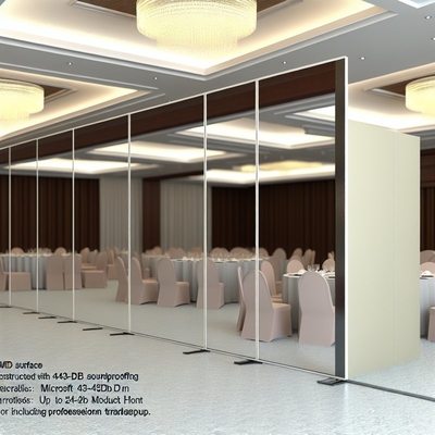 Banquet Halls Movable Partition Wall with MDF Surface and Up To 43-50dB Soundproofing