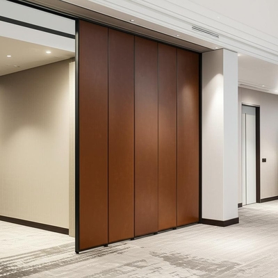 Class A Fire Rating Operable Partition Wall with Leather Panel Surface and Easy Manual Operation