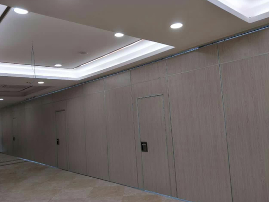 Class A Fire Rating Operable Partition Wall with Leather Panel Surface and Easy Manual Operation