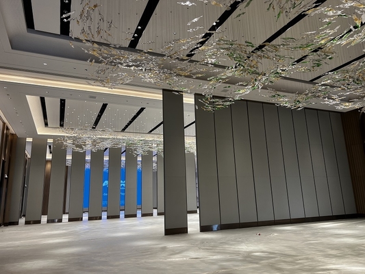 Class A Fire Rating Operable Partition Wall with Leather Panel Surface and Easy Manual Operation
