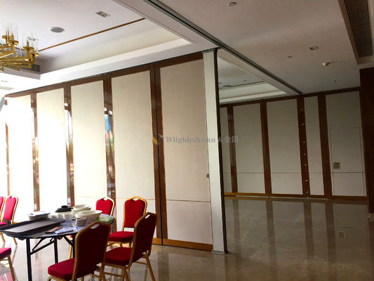 Aluminum Track and Roller Movable Partition Wall with Last Panel Closure Telescopic Sleeve Panel Class A Fire Rating
