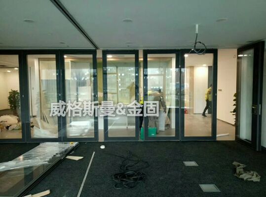 Prezzo buono Parete divisoria per ufficio in struttura in lega di alluminio con materiale di superficie in alluminio o vetro temperato a prova di fuoco per aree di lavoro in linea