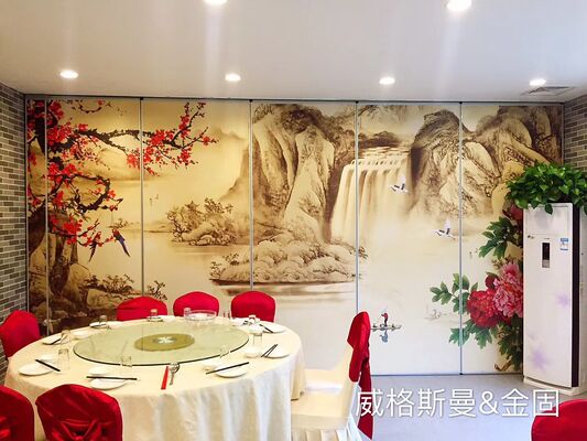 Fire Rating Class A Moveable Wall Partition Incorporating Aluminum Track Roller System Offering Smooth Operation and Fire Resistance