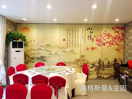 Fire Rating Class A Moveable Wall Partition Incorporating Aluminum Track Roller System Offering Smooth Operation and Fire Resistance