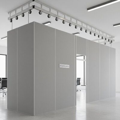 Fire Rating Class A Moveable Wall Partition Utilizing Aluminum Track with Roller System Offering Smooth Mobility and High Fire Safety Standards