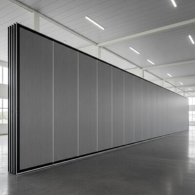 Movable Folding Partition Wall with Top and Bottom Seal Double Seal Rubber Designed to Optimize Space in Exhibition Centers