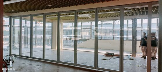 Movable Decorative Partition Wall with Durable Aluminum Alloy Frame Providing Room Division and Modern Interior Styling